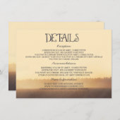 サンセットミスティ結婚夕べのゲスト情報 エンクロージャーカード (正面/裏面)