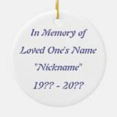 サンセットメモリアルオーナメント セラミックオーナメント (裏面)