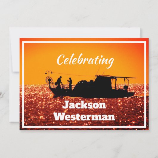 サンセットメモリアルフィッシングボート 招待状 (正面)