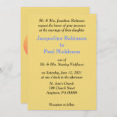 サンセットメルローイエローブルー結婚式招待状 招待状 (正面/裏面)