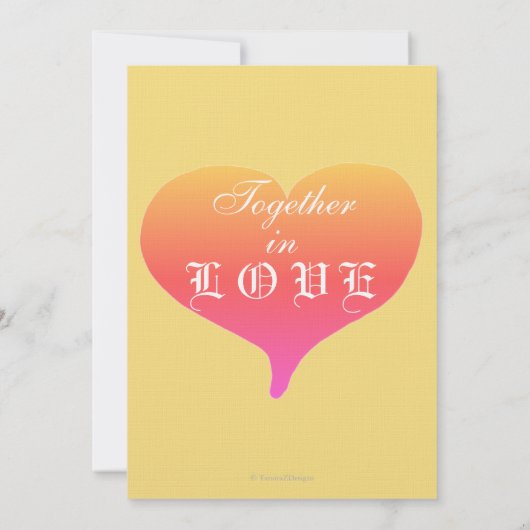 サンセットメルローイエローブルー結婚式招待状 招待状 (裏面)