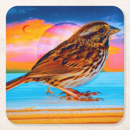 サンセットメロディ スクエアペーパーコースター (正面)