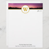 サンセットモエレガントノグラムのカスタマイズ レターヘッド (正面/裏面)