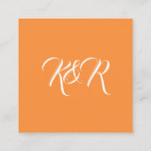 サンセットモダンオレンジQR RSVP エンクロージャーカード (裏面)