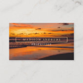 サンセットモダンビーチの背景 名刺 (正面)