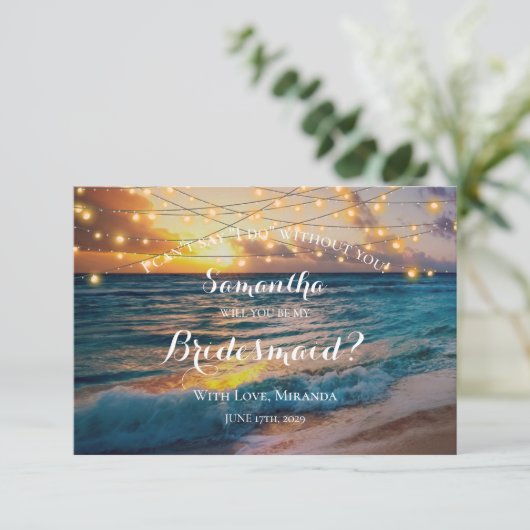 サンセットモダンビーチライツサマーブリーズメイド 招待状 (スタンド正面)