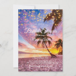 サンセットモダンビーチ&スターズサマーブライダルシャワー 招待状