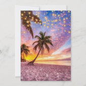 サンセットモダンビーチ&スターズサマーブライダルシャワー 招待状 (裏面)