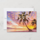 サンセットモダンビーチ&スターズサマー結婚ズ 出欠カード (正面)