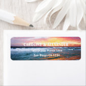 サンセットモダン海トロピカルビーチ差出人住所 ラベル (インサイチュ)