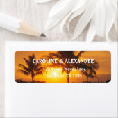 サンセットモダン海トロピカルビーチ差出人住所 ラベル (インサイチュ)