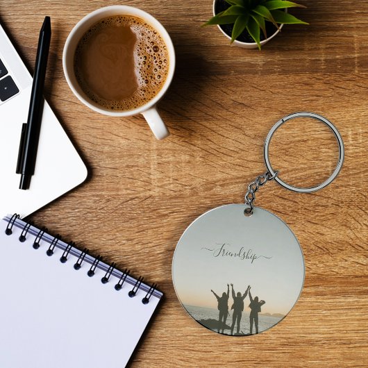 サンセットモノグラムのキーチェーン中の友人 キーホルダー