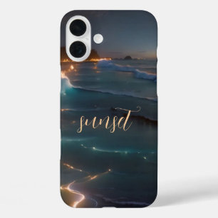 サンセットモノグラムの海ケース – Mate iPhone 16 Plusケース