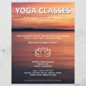 サンセットヨガクラスヨガスタジオプロモーション チラシ (正面)