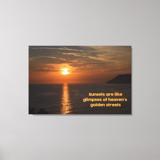 サンセットライクオブサンズゴールデン通り キャンバスプリント (正面)