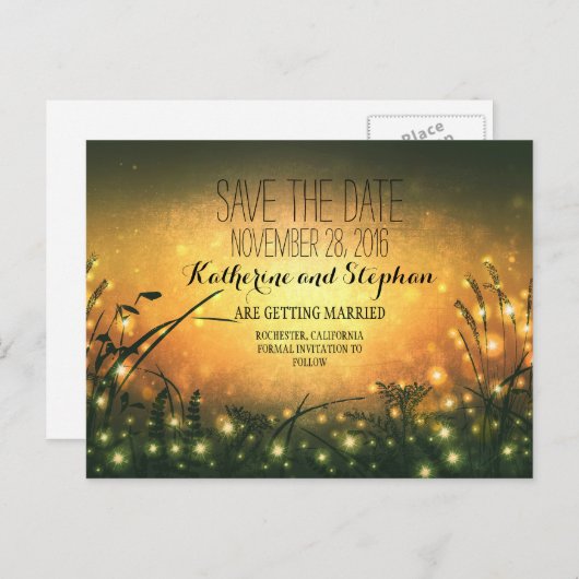 サンセットライトガーデンライトは日付ポストカードを保存 案内ポストカード (正面/裏面)