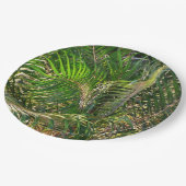 サンセットライトパームフロントトロピカル ペーパープレート (アングル)