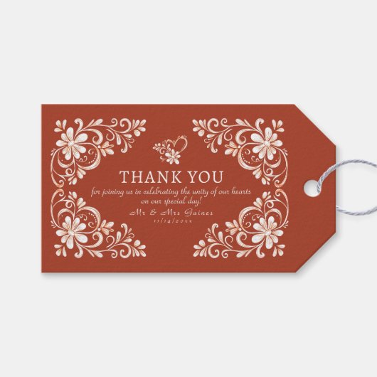 サンセットラストシャビーシックありがとうあなた結婚のギフトラベル ギフトタグ (正面(横))