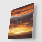 サンセットラハイナマウイハワイ スクエア壁時計 (傾斜)