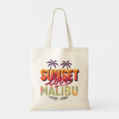 サンセットラブ – Malibu Californiaトートバッグ | レトロB トートバッグ (裏面)