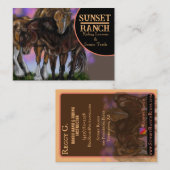 サンセットランチ乗馬の名刺 名刺 (正面/裏面)
