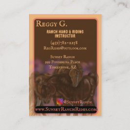 サンセットランチ乗馬の名刺 名刺