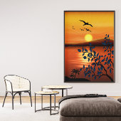 サンセットランドスケープキャンバス キャンバスプリント