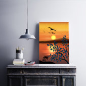 サンセットランドスケープキャンバス キャンバスプリント