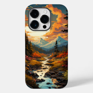 サンセットランドスケープマウンテンアンドリバー Case-Mate iPhone 14 PROケース