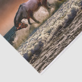 サンセットランニングでサーフの馬のトリオ 薄葉紙 (詳細)