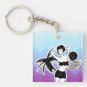 サンセットリゾートシェブロンプリント キーホルダー (正面)