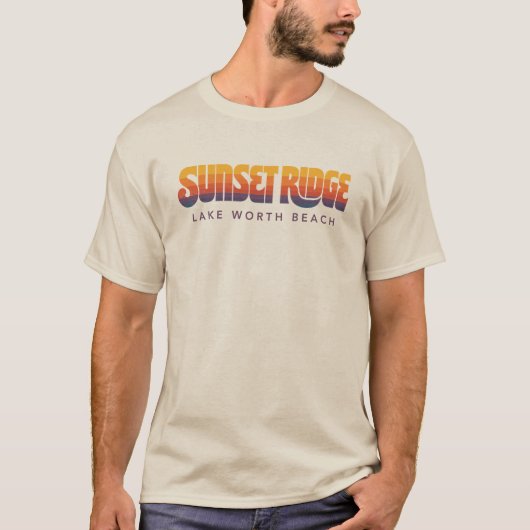 サンセットリッジ レトロTシャツ Tシャツ (正面)