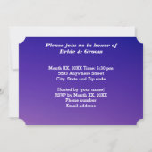 サンセットリハーサルで新郎新婦ディナーカード 招待状 (裏面)