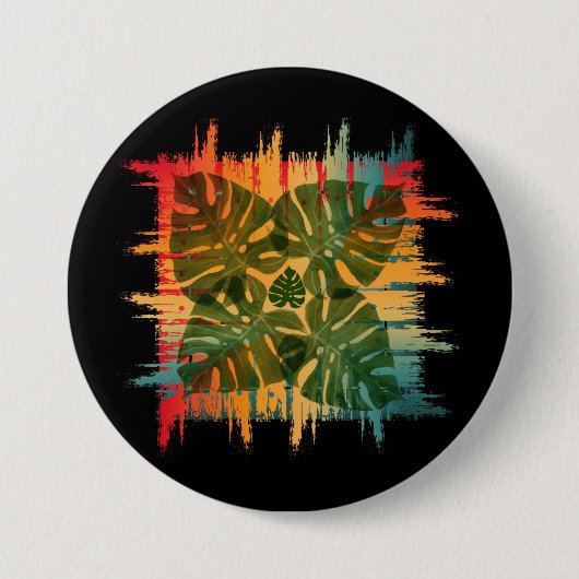 サンセットリーフィトロピカル 缶バッジ (正面)