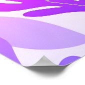 サンセットリーフグラデーションカラフルハッピーバースデーパーティー ポスター (角)