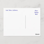 サンセットレイクタホネバダポストカード ポストカード (裏面)
