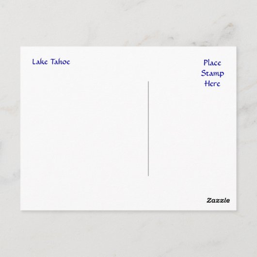 サンセットレイクタホネバダ/カリフォルニアポストカード ポストカード (裏面)