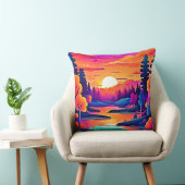 サンセットレイクファンタジーアート クッション (椅子)
