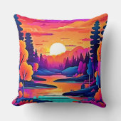 サンセットレイクファンタジーアート クッション (正面)
