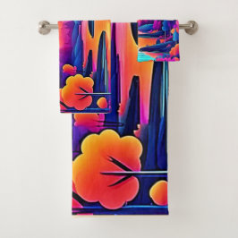 サンセットレイクファンタジーアート バスタオルセット