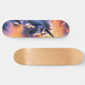 サンセットレイクリバーユニコーンセブン スケートボード (横)