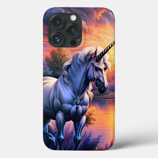 サンセットレイクリバーユニコーンセブン Case-Mate iPhoneケース (裏面)