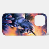 サンセットレイクリバーユニコーンセブン Case-Mate iPhoneケース (裏面 (横))
