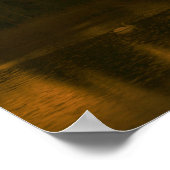 サンセットレイクレインスワンス自然景観 ポスター (角)