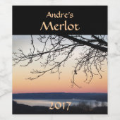 サンセットレイクレッドワインラベル ワインラベル (シングルラベル)