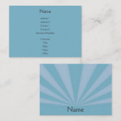 サンセットレイズティール（緑がかった色）ブルー 名刺 (正面/裏面)