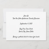 サンセットレイ3ジェネレーションファミリー懇親会招待状 招待状 (裏面)