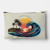 サンセットレトロサーフウェーブ –  アクセサリーポーチ (裏面)