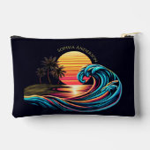 サンセットレトロサーフウェーブ – アクセサリーポーチ (裏面)