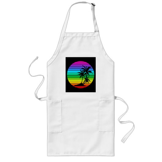 サンセットレフレンドリーインボー ロングエプロン (正面)